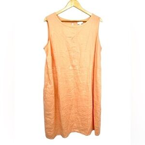 J Jill Love Linen Sleeveless Dress Size XL Petite NWT